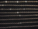 14KGF Pink Gold Filled Flat Cable Chain 1.3mm 10cm