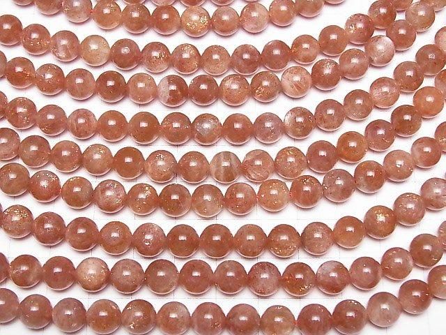 [Video]Sunstone AA+ Round 8mm half or 1strand beads (aprx.15inch/38cm)