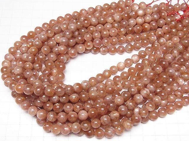 [Video]Sunstone AA+ Round 8mm half or 1strand beads (aprx.15inch/38cm)
