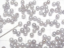 [Video] Fresh Water Pearl AAA Round 3.5-4mm [Half Drilled Hole] Silver 2pairs