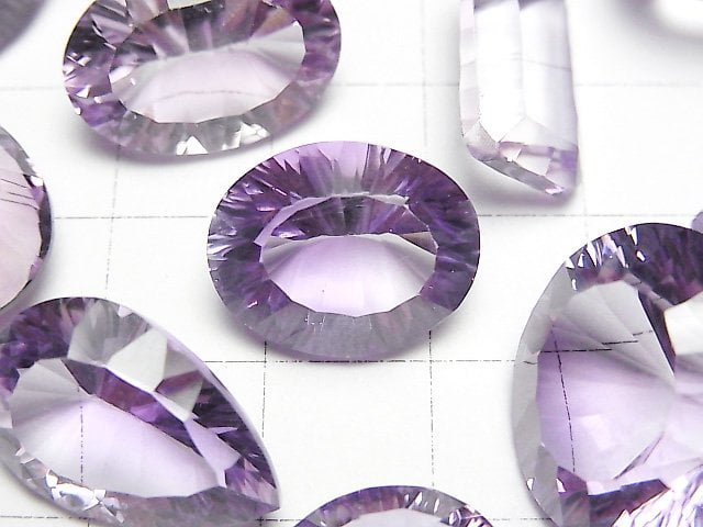 [Video]High Quality Amethyst AAA Loose stone Concave Cut Mix shape 2pcs