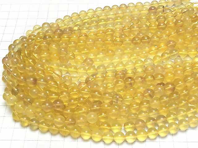 [Video] Golden Fluorite AA++ Round 8mm half or 1strand beads (aprx.15inch/38cm)
