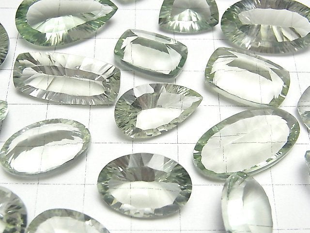 [Video]High Quality Green Amethyst AAA Loose stone Concave Cut Mix shape 2pcs