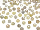 [Video] Light Gray-Yellow Diamond Round Rose Cut 3mm 3pcs