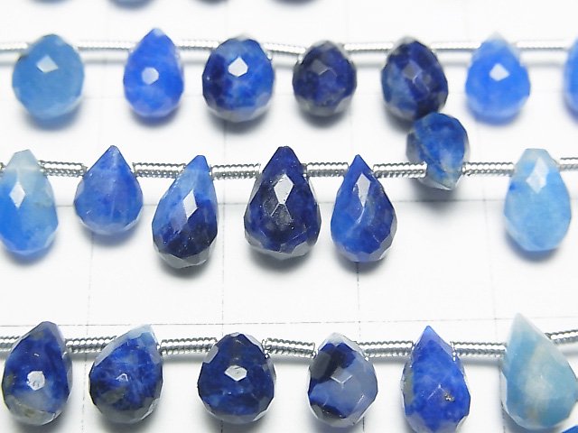 [Video] Afghanite Drop Faceted Briolette half or 1strand beads (aprx.7inch/18cm)