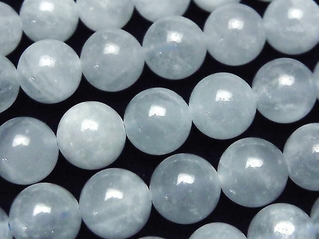 [Video] Aquamarine AA++ Round 10mm half or 1-strand beads (approx. 15 inches/37 cm)
