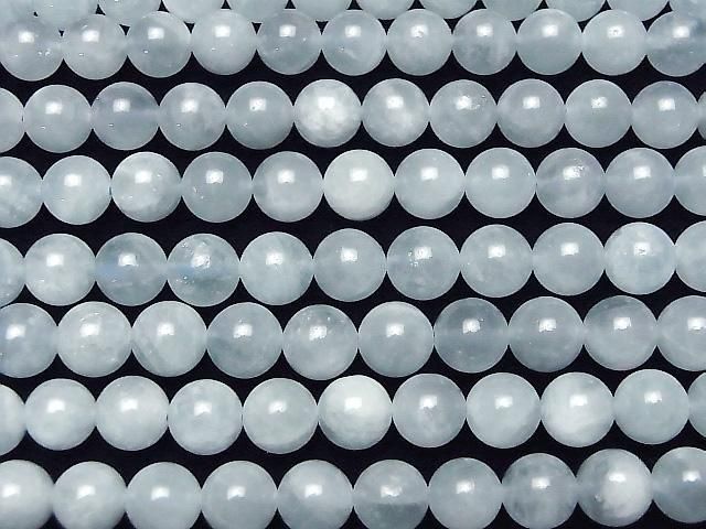 [Video] Aquamarine AA++ Round 10mm half or 1-strand beads (approx. 15 inches/37 cm)