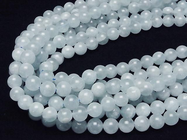 [Video] Aquamarine AA++ Round 10mm half or 1-strand beads (approx. 15 inches/37 cm)