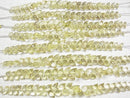 [Video]High Quality Lemon Quartz AAA Flower bud Drop Faceted Briolette 1strand beads (aprx.5inch/13cm)