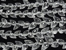 [Video] High Quality White Topaz AAA Flower Bud Faceted Briolette 1-strand beads (approx. 6 inches/15 cm)