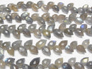 [Video]High Quality Labradorite AAA- Flower bud Drop Faceted Briolette 1strand beads (aprx.5inch/13cm)