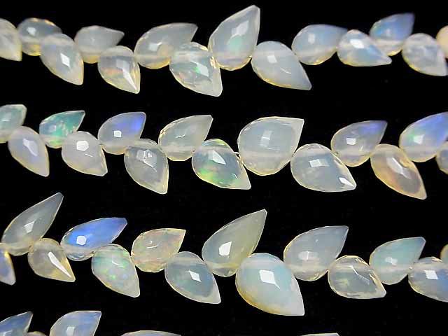 [Video]High Quality Ethiopian Opal AAA- Flower Bud Faceted Briolette 1strand beads (aprx.6inch/16cm)