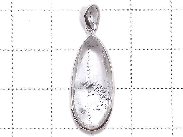 [Video][One of a kind] Sichuan Graphite In Quartz Pendant Silver925 NO.45