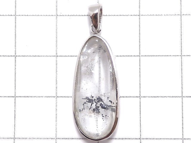 [Video][One of a kind] Sichuan Graphite In Quartz Pendant Silver925 NO.48