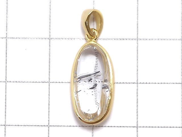 [Video][One of a kind] Sichuan Graphite In Quartz Pendant 18KGP NO.54