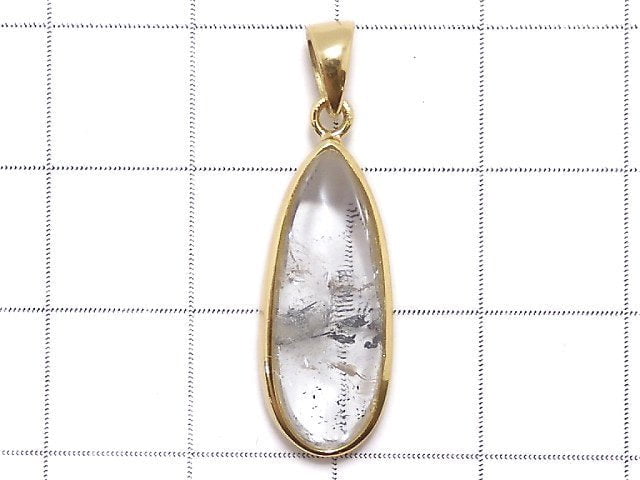 [Video][One of a kind] Sichuan Graphite In Quartz Pendant 18KGP NO.56