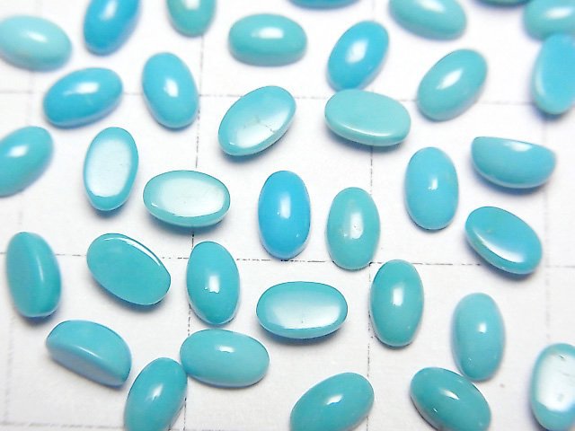 [Video] Arizona Kingman Turquoise AAA- Oval Cabochon 5x3mm 10pcs