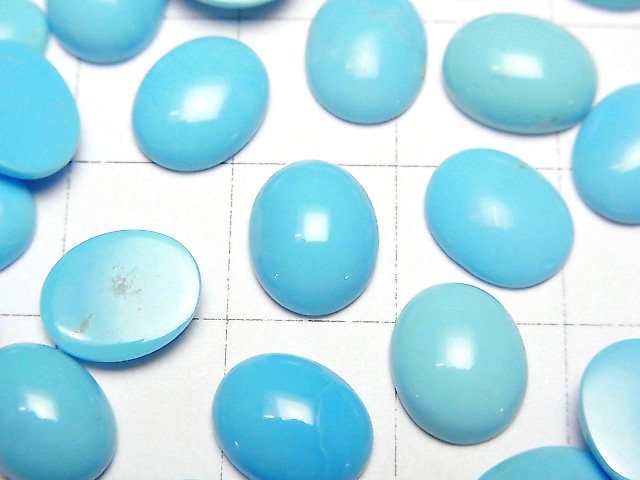 [Video] Arizona Kingman Turquoise AAA- Oval Cabochon 10x8mm 2pcs