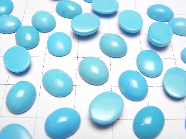 [Video] Arizona Kingman Turquoise AAA- Oval Cabochon 10x8mm 2pcs