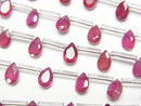 Pear Shape, Ruby Gemstone Beads