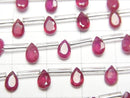 [Video]High Quality Ruby AAA Pear shape Faceted 6x4mm 1strand (8pcs )