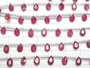 [Video]High Quality Ruby AAA Pear shape Faceted 6x4mm 1strand (8pcs )