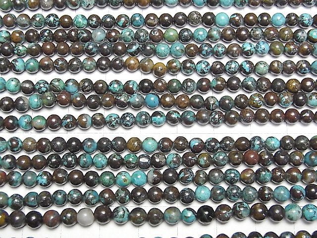 [Video]Chrysocolla AA Round 4.5mm 1strand beads (aprx.15inch/37cm)