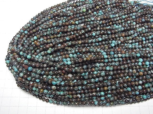 [Video]Chrysocolla AA Round 4.5mm 1strand beads (aprx.15inch/37cm)