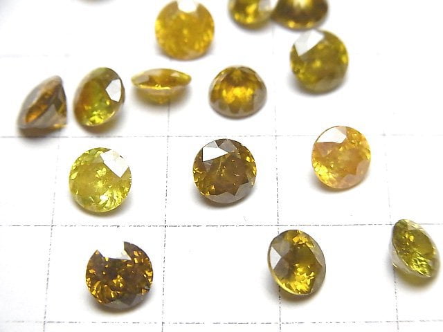 [Video]High Quality Sphalerite AAA Loose stone Round Faceted 6x6mm [Yellow] 1pc