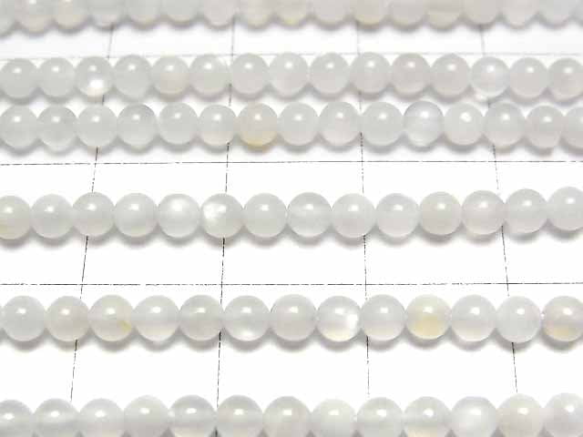 [Video]High Quality White Moonstone AAA- Round 3mm 1strand beads (aprx.15inch/37cm)