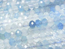 Aquamarine, Roundel Gemstone Beads