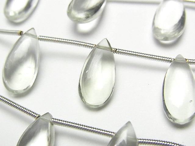 Green Amethyst, Pear Shape Gemstone Beads