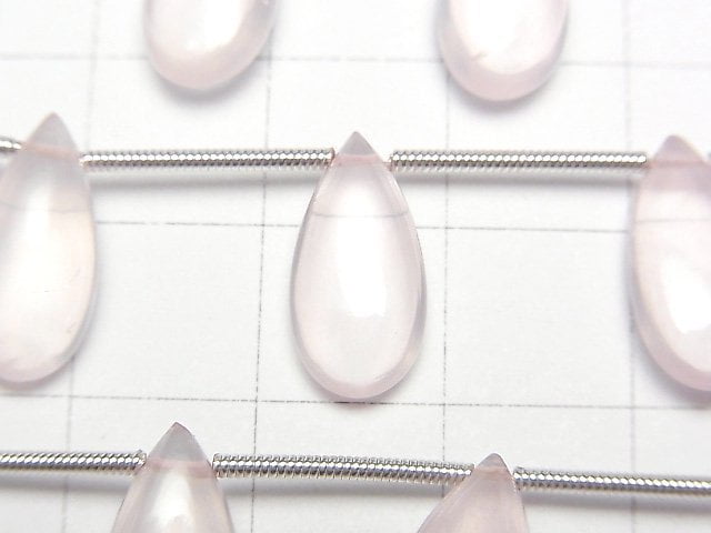 [Video]High Quality Rose Quartz AA++ Pear shape (Smooth) 15x7mm 1strand (9pcs )