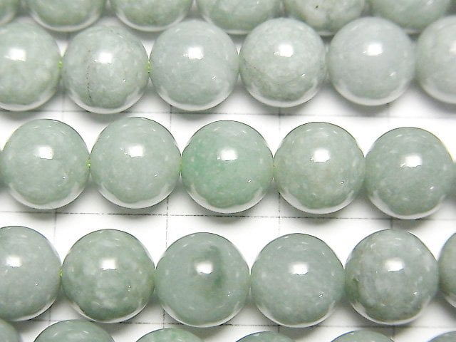 [Video] Burmese Jadeite AA++ Round 8mm half or 1strand beads (aprx.15inch/37cm)