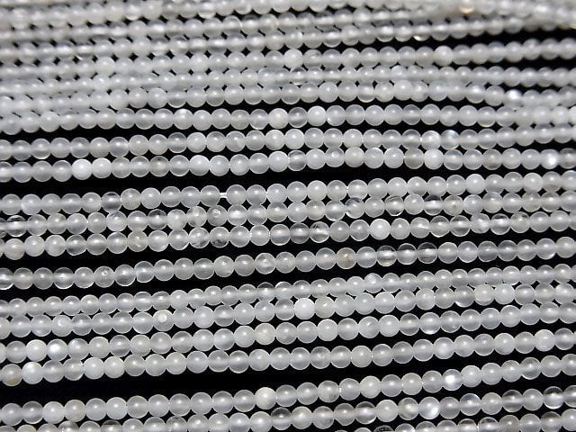 [Video]White Moonstone AA++ Round 2mm 1strand beads (aprx.15inch/37cm)