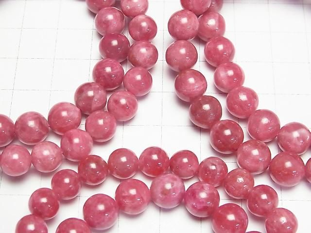 Bracelet de rhodochrosite impériale de Russie AAA - Rond 8 mm