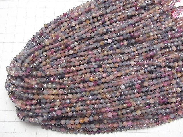 [Video]High Quality! Multicolor Sapphire AA Star Faceted Round 4mm 1strand beads (aprx.15inch/37cm)