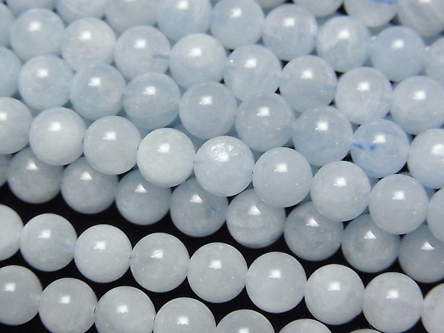 Aquamarine, Round Gemstone Beads