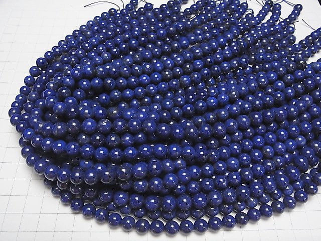 [Video]Lapislazuli AAA- Round 8mm 1/4 or 1strand beads (aprx.15inch/38cm)