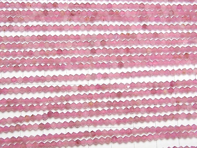 [Video]High Quality! Pink Tourmaline AA+ Abacus Round Cut 3x3x2mm 1strand beads (aprx.15inch/37cm)