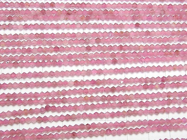 [Video]High Quality! Pink Tourmaline AA+ Abacus Round Cut 3x3x2mm 1strand beads (aprx.15inch/37cm)