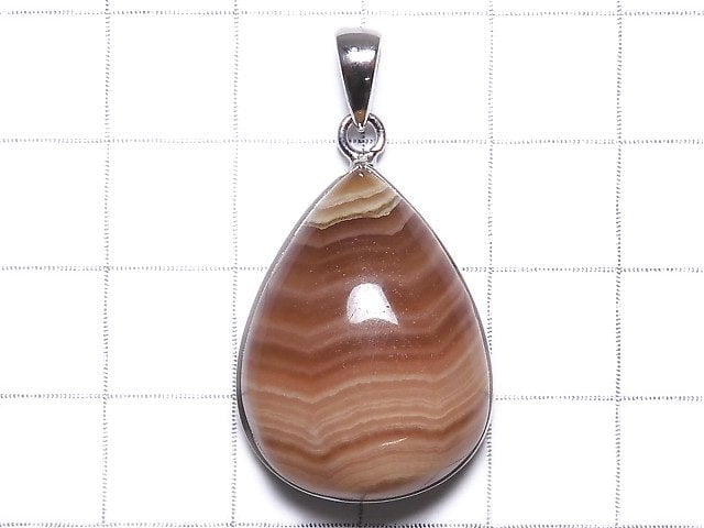 [Video][One of a kind] Brown Color Rhodochrosite AAA Pendant Silver925 NO.24