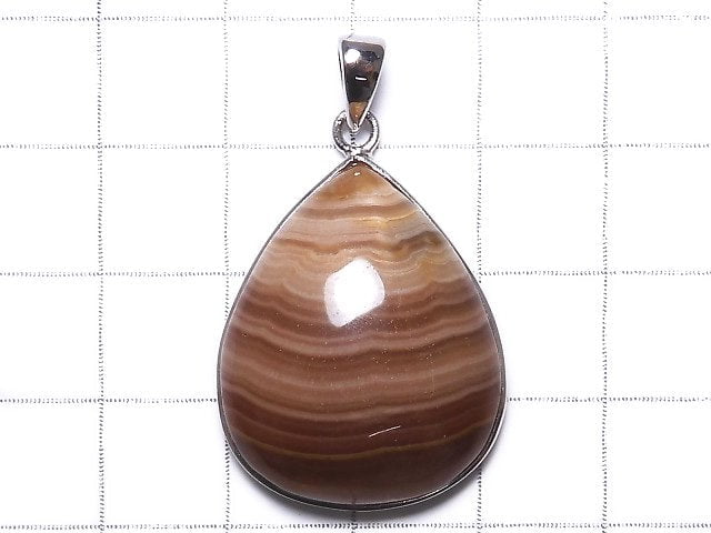 [Video][One of a kind] Brown Color Rhodochrosite AAA Pendant Silver925 NO.27