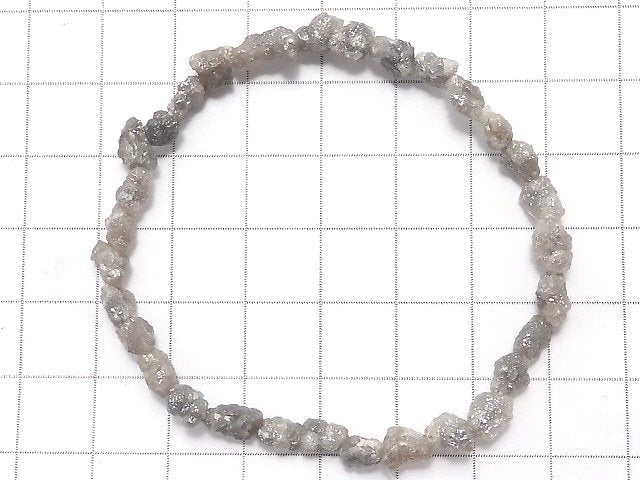 [Video][One of a kind] [1mm Hole]Gray Diamond Rough Nugget Bracelet NO.309