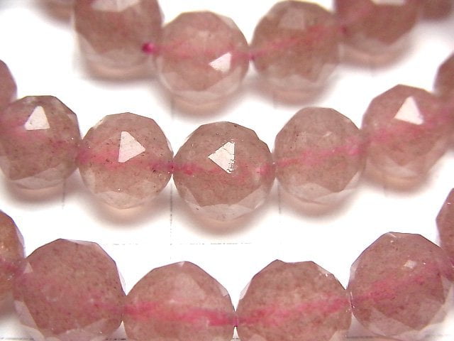 [Video]High Quality! Pink Epidote AA++ Triangle Faceted Round 10mm Bracelet