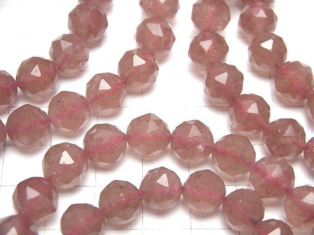 [Video]High Quality! Pink Epidote AA++ Triangle Faceted Round 10mm Bracelet