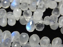 Drop, Faceted Briolette, Rainbow Moonstone Gemstone Beads