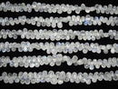[Video]High Quality Rainbow Moonstone AA++ Drop Faceted Briolette half or 1strand beads (aprx.6inch/15cm)