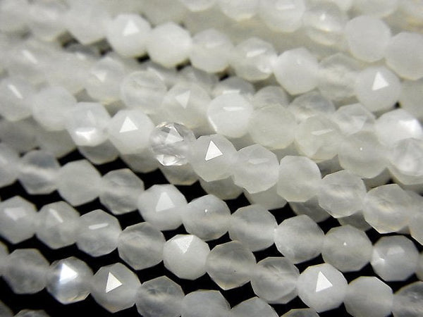 Faceted Round, Moonstone Gemstone Beads