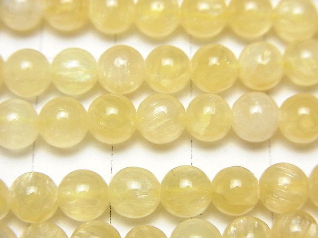 [Video]Yellow Aragonite AA++ Round 6mm 1strand beads (aprx.15inch/38cm)